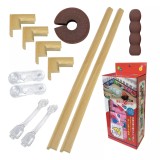 Pachet Protectie Copii 13 Piese Lemn: Colturi, Muchii, Sertare, Dulapuri, Usa, Patut - Siguranta Maxima pentru Bebe si Copii Mici