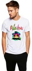 Tricou barbati alb - Exotic - L