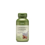 Extract standardizat de scortisoara si crom Herbal Plus&reg;, 60 capsule, GNC