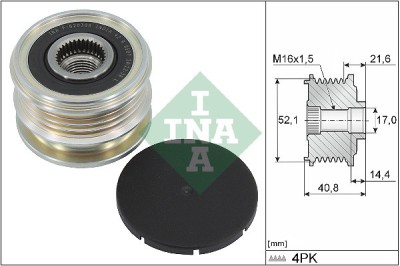 INA 535 0345 10 Sistem roata libera, generator foto