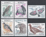 Monaco 1982 Mi 1520/25 MNH - Păsări din Parcul Național Mercantour, Nestampilat
