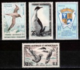 Teritoriile Antarctice Franceze TAAF 1959, Mi #14-17**, fauna, pasari, stema, MNH! Cota 40 &euro;!