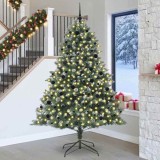 VidaXL Brad de Crăciun artificial cu 300 LED Verde 160 x 160 x 240 cm 3395258