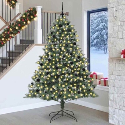 vidaXL Brad de Crăciun artificial cu 300 LED Verde 160 x 160 x 240 cm 3395258 foto