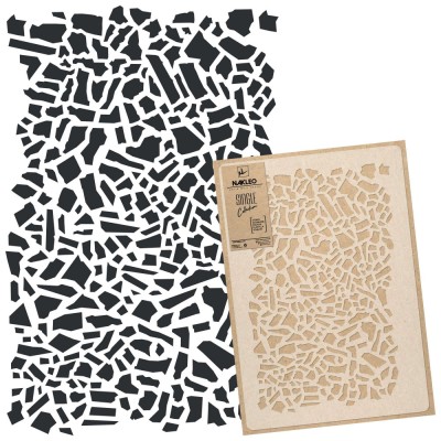 Șablon din plastic reutilizabil // LEMN - TIMBER TERRAZZO - MEDIU (43x64cm) foto