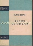 Pagini De Critica - Sainte-Beuve