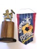 Trofeu Fotbal + Fanion Craiova Expo `92, Lemn 22cm, Fan Zone Suporteri - Editie Colectie