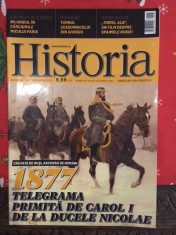 revista Historia 1877 telegrama primita de Carol I de la Nicolae, decembrie 2015 foto