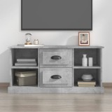 vidaXL Comodă TV, gri beton, 99,5x35,5x48 cm, lemn prelucrat