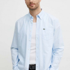 Lacoste cămașă din bumbac bărbați, cu guler button-down, regular