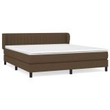 Cumpara ieftin Pat continental cu saltea maro inchis 180x200cm material textil