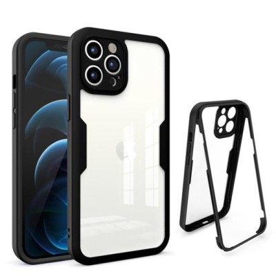 Husa pentru iPhone 12 Pro Max + Folie - Techsuit ColorVerse 360 Series - Black foto