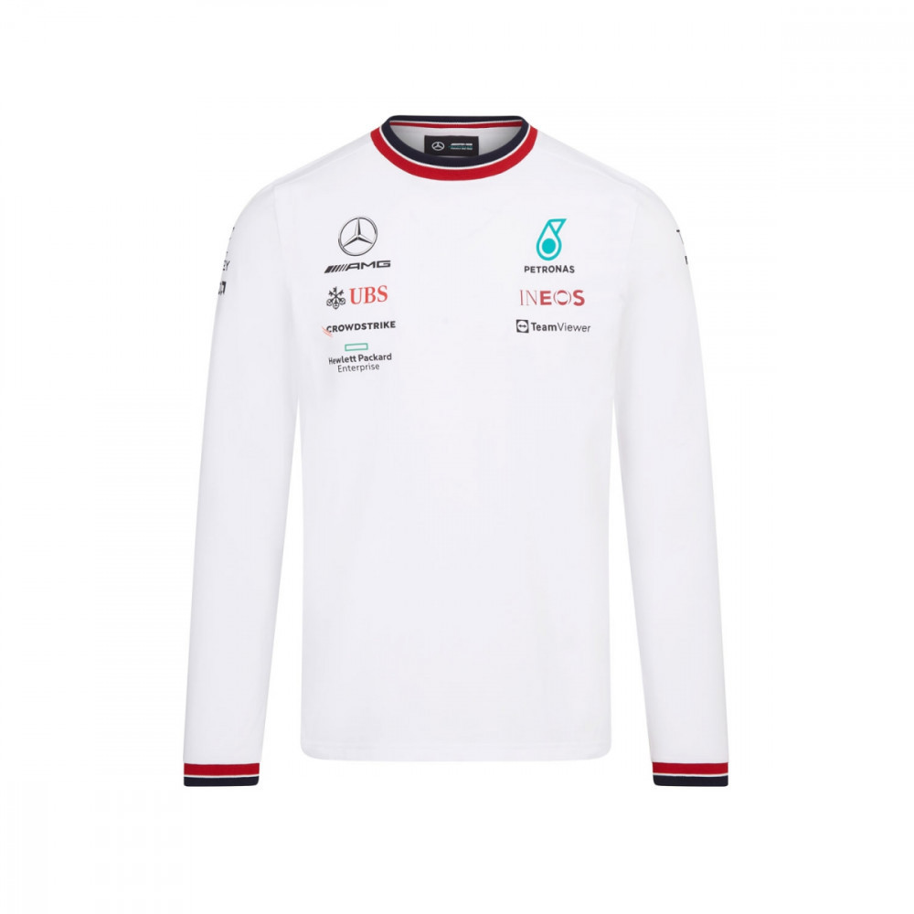 Mercedes AMG Petronas tricou de bărbați cu mânecă lungă white F1 Team 2022  - XXL | Okazii.ro