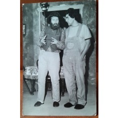 Fotografie, secventa din piesa Tot raul de la femei, actorii Bujor Macrin si Toea Badiu, stagiunea 1990-1991, tetrul Maria Filloti