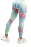 Colanti Dama Multicolor Push Up Verde Albastru Rosu, Sport Fitness Yoga Casual, Talie Inalta, S