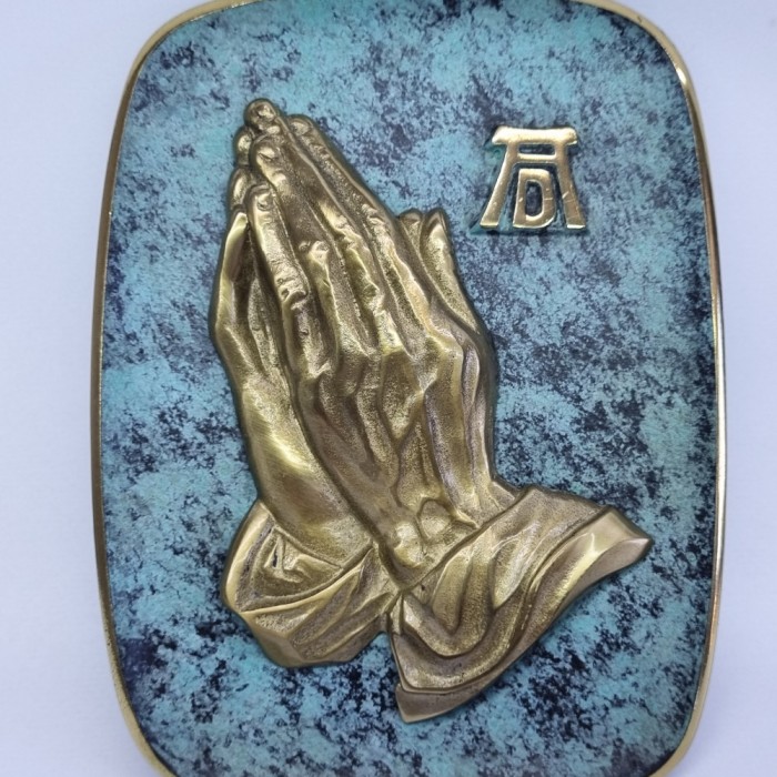 Placheta bronz - maini care se roaga - Albrecht D&uuml;rer
