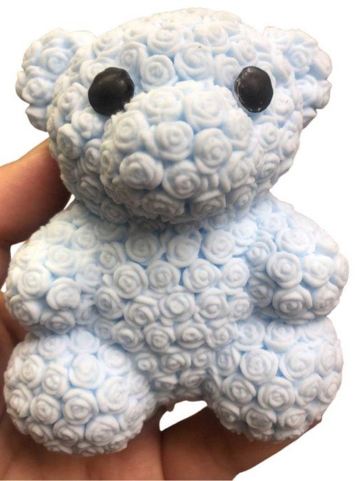 Ursulet antistres albastru cu lumina