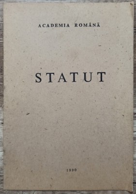 Statutul Academiei Romane 1990 foto