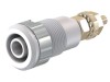 Soclu Banană 4mm Alb Aurit cu Izolație 32A 1kV