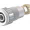 Soclu Banană 4mm Alb Aurit cu Izolație 32A 1kV