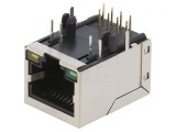 Soclu RJ45 8P8C Aurit pentru PCB THT