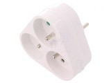Conector alimentare AC splitter alb 250VAC 16A