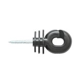 Izolator compact negru pentru gard electric, filet 5,9 mm, 111x40 mm