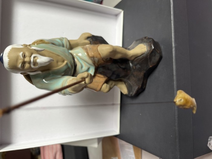 Statueta portelan pescar chinez