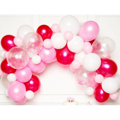 Set ghirlanda 70 baloane roz foto