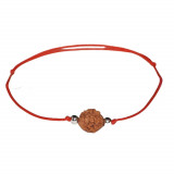 Bratara snur rosu rudraksha si argint 925, Stonemania Bijou