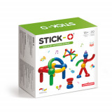 Joc cu magneti Stick-O, Set de baza cu 20 piese, Clics toys