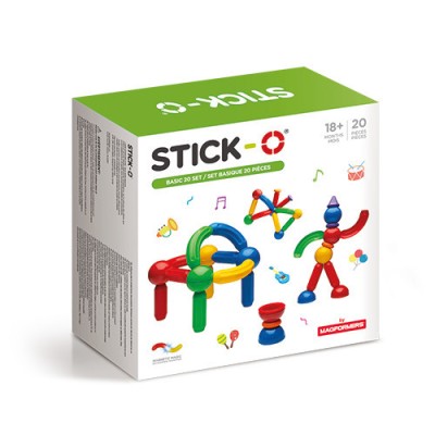 Joc cu magneti Stick-O, Set de baza cu 20 piese foto
