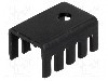 Radiator presat, aluminiu, 19.05mm x 13.21mm, neagra, STONECOLD - HS-S02