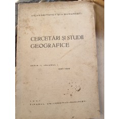 Cercetari si Studii Geografice - Seria II Vol. I 1937-1938