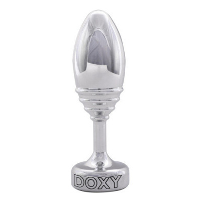 Dopuri anale - Doxy Dop Anal Solid din Aluminiu cu Striatii Greutate si Eleganta Conceputa pentru Cunoscatori foto