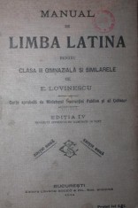 MANUAL DE LIMBA LATINA PENTRU CLASELE III GIMNAZIALA SI SIMILARELE foto