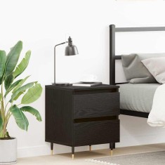 vidaXL Dulap de noapte Stejar negru 40 x 35 x 50 cm Lemn compozit