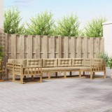 vidaXL Set de canapele de exterior cu pernă 7 pcs Alb și Bej 3386967