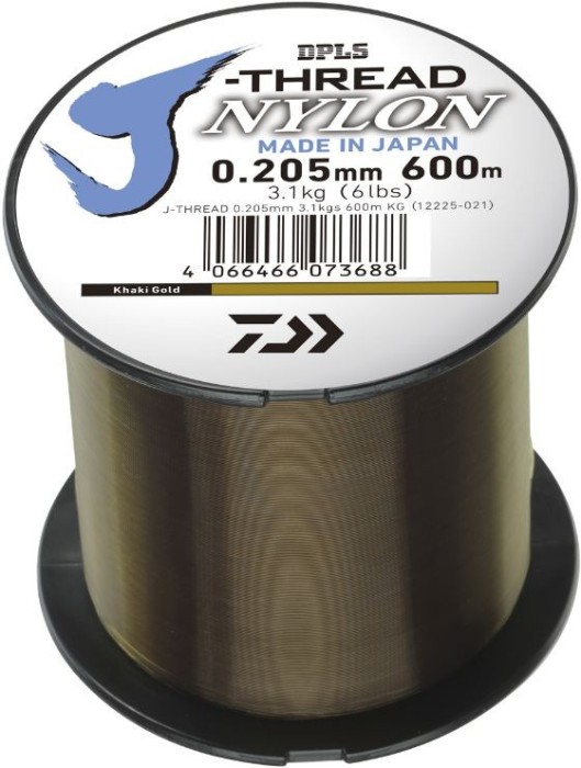 Fir Monofilament Daiwa J-Threads, Khaki Gold, 10.10kg, 0.37mm, 600m