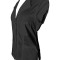 Vesta Medicala Pe Stil cu Elastan, Neagra cu nasturi - XL