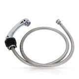 Cumpara ieftin Furtun + para dus scafa frizerie - MENOSER - Silver - 703A