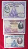 SPANIA 1928 - Lot 3 bancnote de 25/ 50/ 100 PESETAS - Toate emise in 1928 (363)