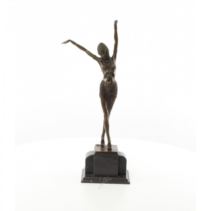 Dansatoare egipteana- statueta Art Deco din bronz DC-22