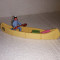 bnk jc Figurine de plastic - indian cu canoe - Timpo