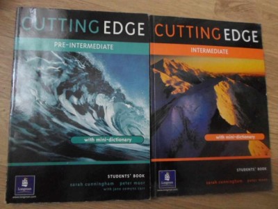 CUTTING EDGE STUDENT&amp;#039;S BOOK VOL.1-2 PRE-INTERMEDIATE, INTERMEDIATE-SARAH CUNNINGHAM, PETER MOOR, JANE COMYNS CAR foto