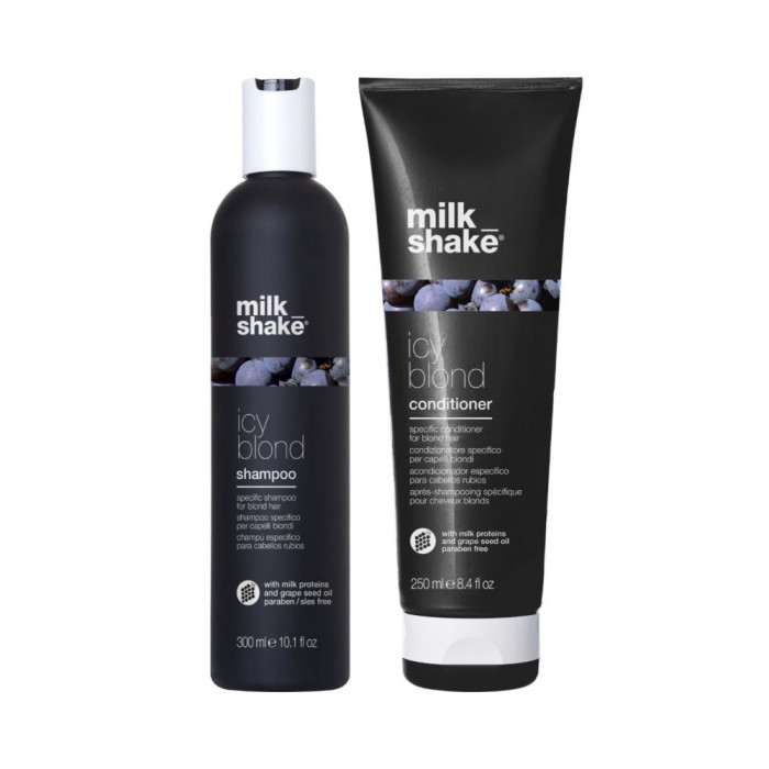 Set pentru par blond, Milk Shake, Icy Blond, Sampon 300ml + Balsam 250ml