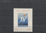 ROMANIA 1959 LP 477 A XV-A ANIVERSARE A ELIBERARII ROMANIEI COLITA NEDANTELATA STARE MNH