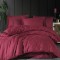 Lenjerie pentru pat dublu Clasy, cu 4 fete de perna, Deluxe Jacqard Hemera Bordeaux