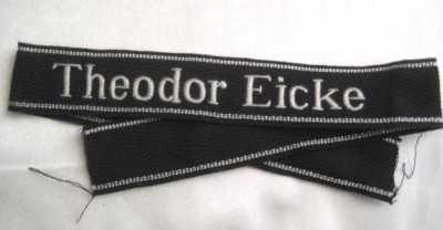 WW2 Banderola Germana SS Waffen Theodor Eicke Regiment Officer foto