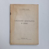Veniamin Nistor (Episcopul Caransebesului), Chestiunea denatalitatii in Banat, Caransebes, Tiparul Tipografiei Diecezane, 1944, dedicatia autorului